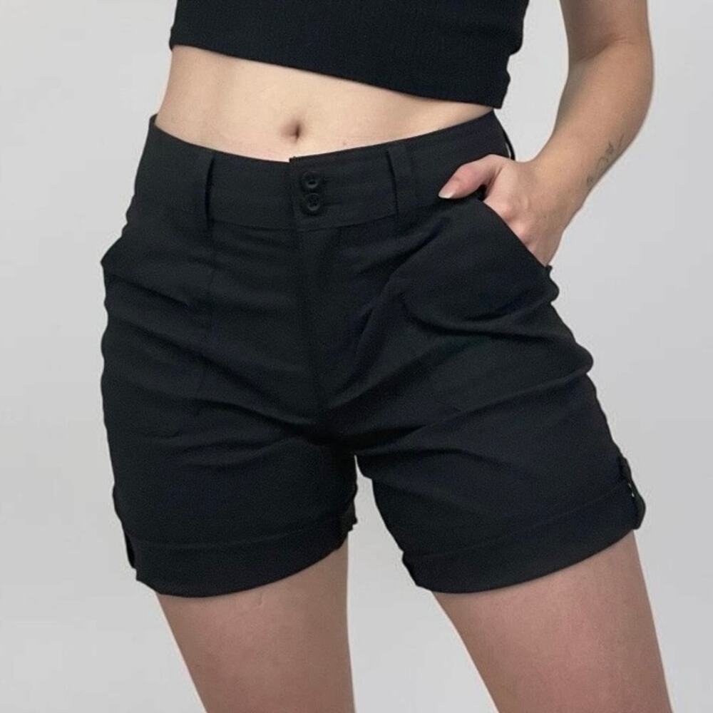 Eddie Bauer Black Rolled Hem Bermuda Shorts